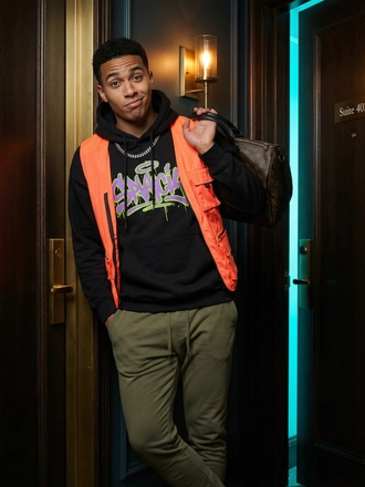 Photorealistic on-model full body photo — century editorial — created with ANZURES