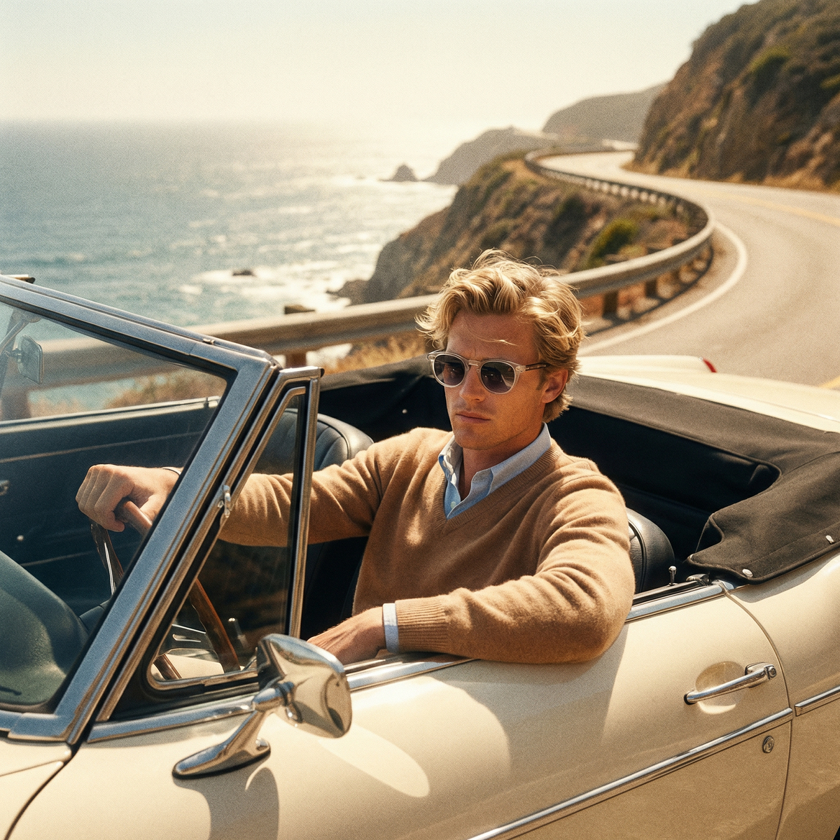 Photorealistic on-model photo created with ANZURES — outdoor lifestyle setting