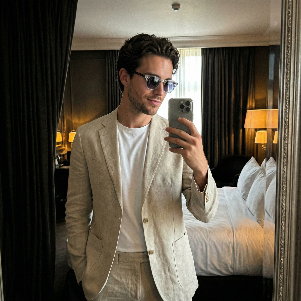 Photorealistic on-model photo created with ANZURES — influencer-style candid