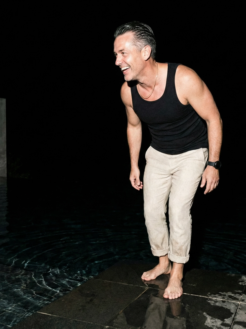 Photorealistic on-model full body photo — midnight influencer — created with ANZURES