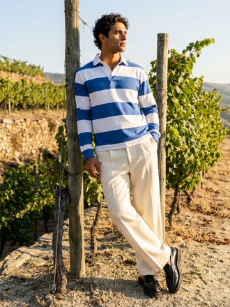 Photorealistic on-model full body photo — orchard lifestyle — created with ANZURES